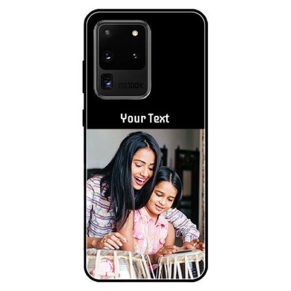 Galaxy S20 Ultra Photo with Name on Glass Phone Case