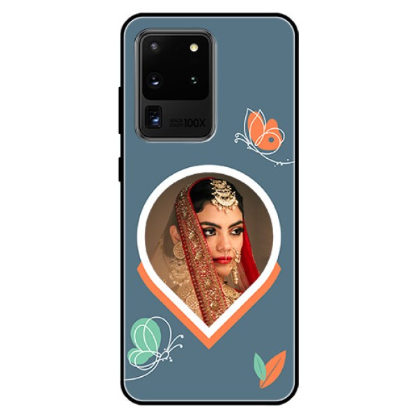 Galaxy S20 Ultra Custom Glass Mobile Case - Droplet Butterflies Design Galaxy S20 Ultra Custom Glass Mobile Case - Droplet Butterflies Design