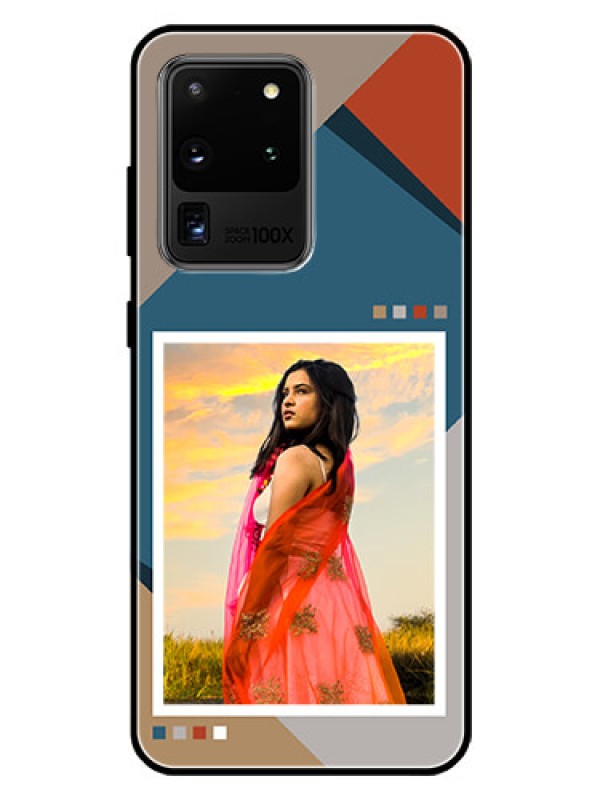 Custom Galaxy S20 Ultra Personalized Glass Phone Case - Retro color pallet Design