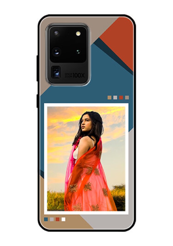 Galaxy S20 Ultra Personalized Glass Phone Case - Retro color pallet Design