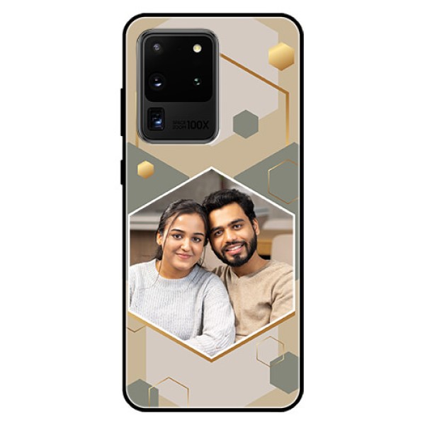 Galaxy S20 Ultra Photo Printing on Glass Case - Stylish Hexagon Pattern Design Galaxy S20 Ultra Photo Printing on Glass Case - Stylish Hexagon Pattern Design