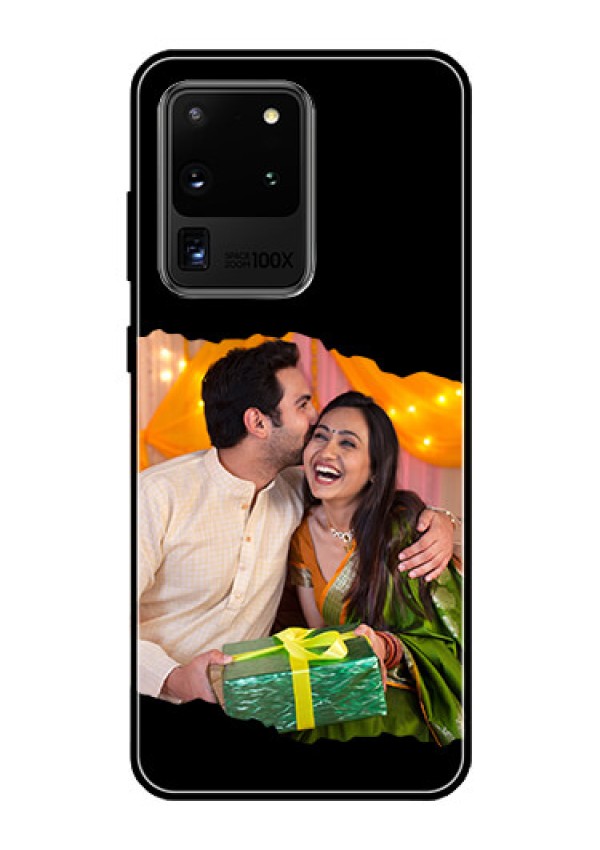Galaxy S20 Ultra Custom Glass Phone Case - Tear-off Design