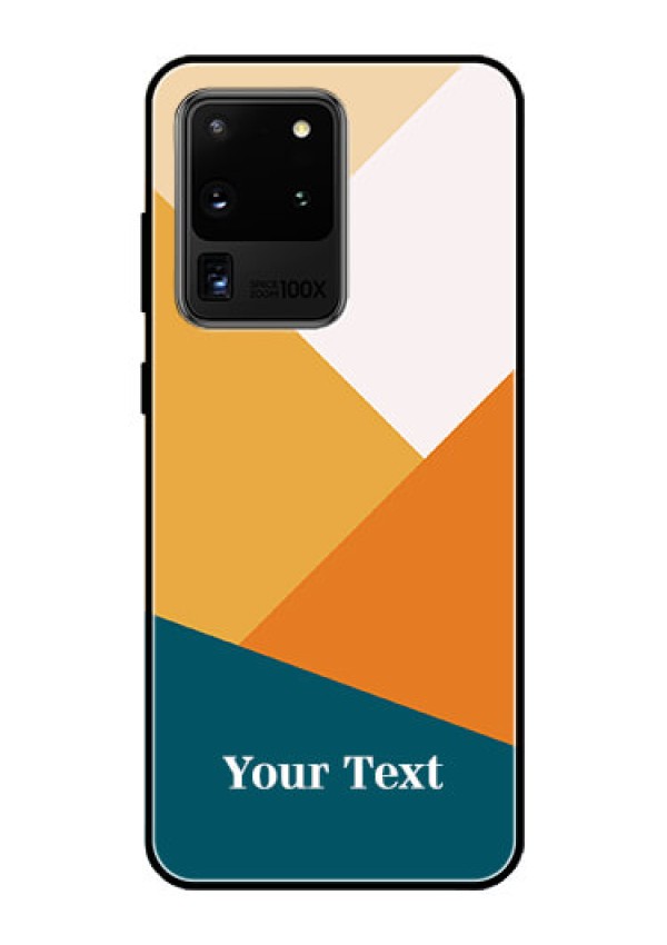 Galaxy S20 Ultra Personalized Glass Phone Case - Stacked Multi-colour Design