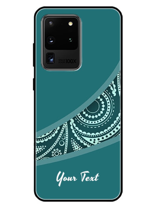 Custom Galaxy S20 Ultra Photo Printing on Glass Case - semi visible floral Design