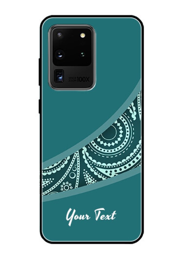 Galaxy S20 Ultra Photo Printing on Glass Case - semi visible floral Design