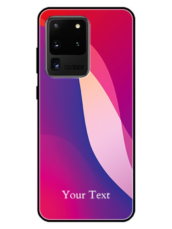 Custom Galaxy S20 Ultra Personalized Glass Phone Case - Digital abstract Overlap Design