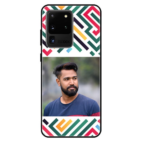 Galaxy S20 Ultra Personalized Glass Phone Case - Colorful Maze Pattern Design Galaxy S20 Ultra Personalized Glass Phone Case - Colorful Maze Pattern Design