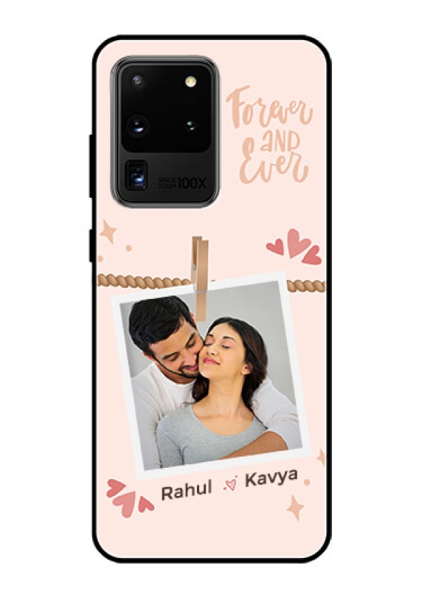 Galaxy S20 Ultra Custom Glass Phone Case - Forever and ever love Design