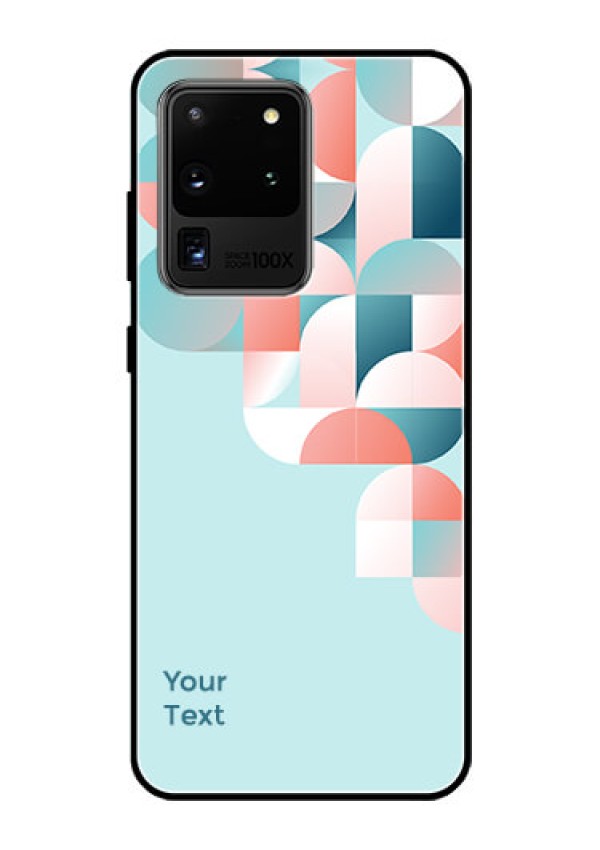 Galaxy S20 Ultra Custom Glass Phone Case - Stylish Semi-circle Pattern Design