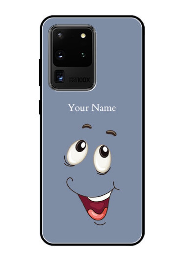 Galaxy S20 Ultra Photo Printing on Glass Case - Laughing Cartoon Face Design