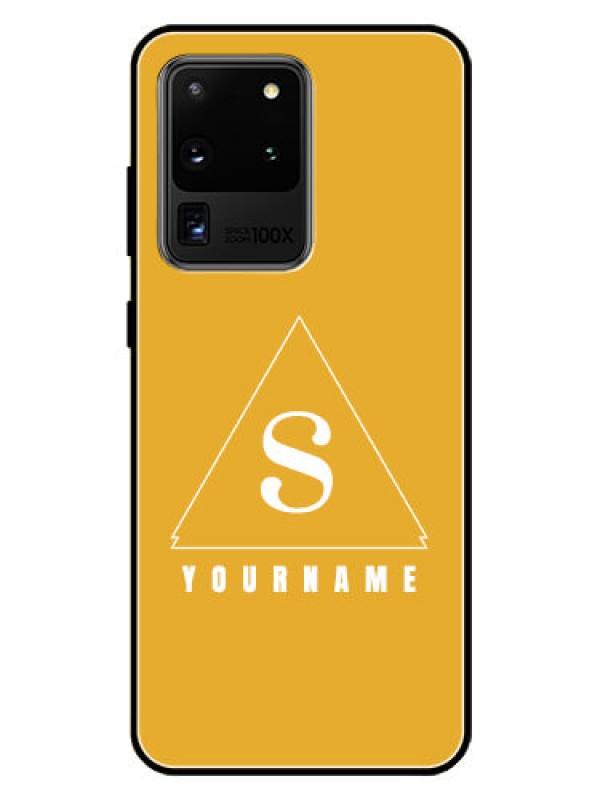 Custom Galaxy S20 Ultra Personalized Glass Phone Case - simple triangle Design