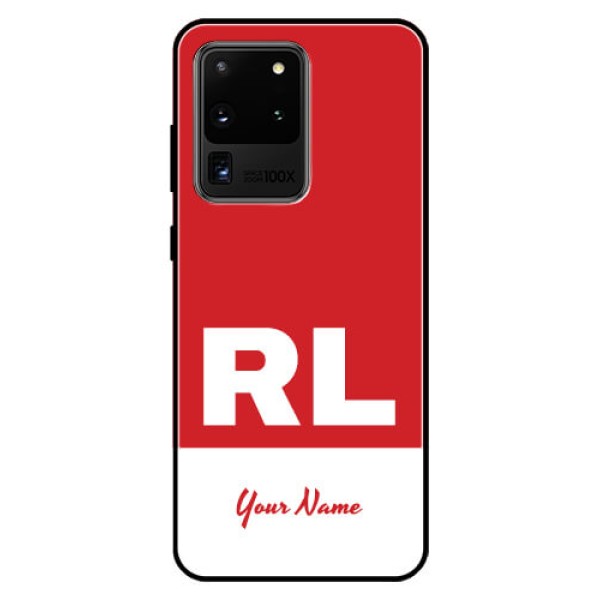 Galaxy S20 Ultra Personalized Glass Phone Case - dual tone custom text Design Galaxy S20 Ultra Personalized Glass Phone Case - dual tone custom text Design