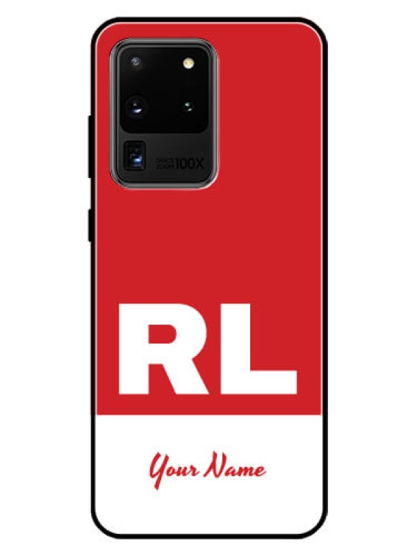 Custom Galaxy S20 Ultra Personalized Glass Phone Case - dual tone custom text Design