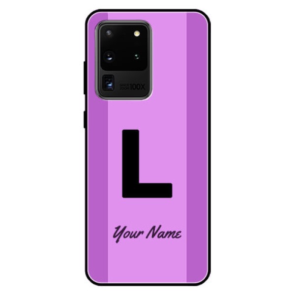 Galaxy S20 Ultra Custom Glass Phone Case - Tricolor custom text Design