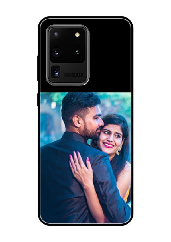 Galaxy S20 Ultra Custom Glass Phone Case - Upload Full Picture With Custom Color Design