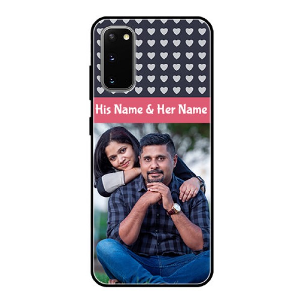 Galaxy S20 Custom Glass Mobile Case - Love Symbols Design Galaxy S20 Custom Glass Mobile Case - Love Symbols Design