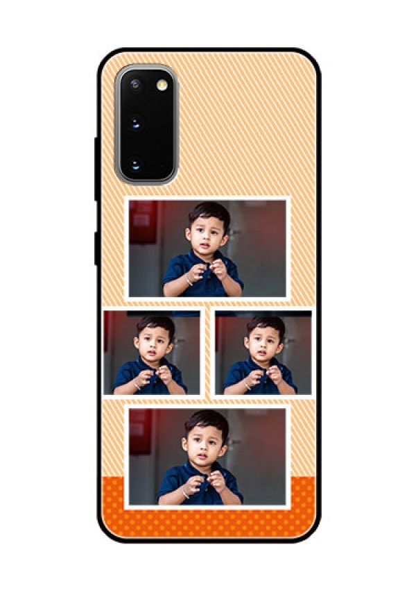 Galaxy S20 Photo Printing on Glass Case  - Bulk Photos Upload Design