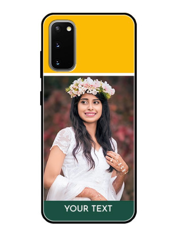 Custom Galaxy S20 Photo Printing on Glass Case  - Love You Design