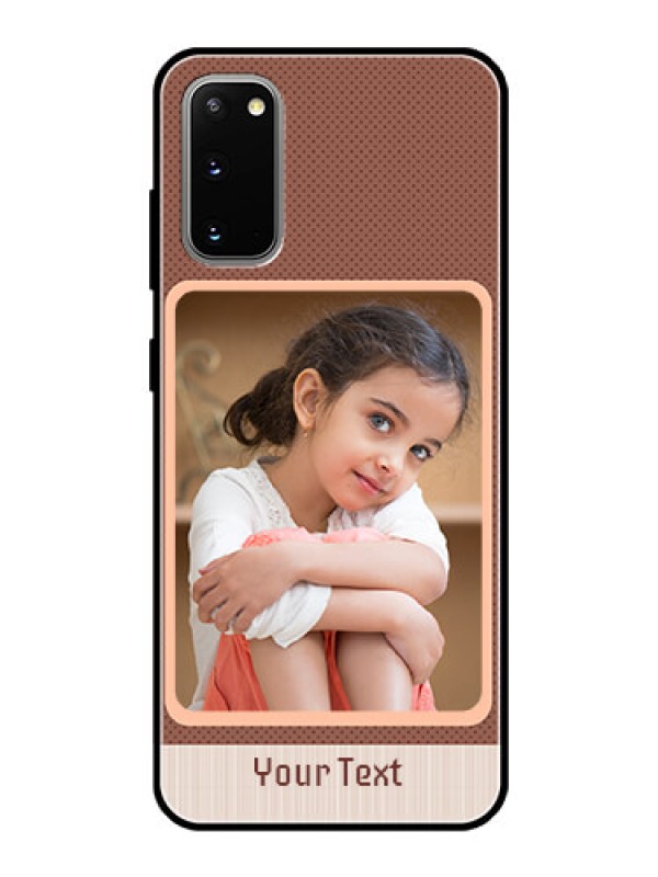 Custom Galaxy S20 Custom Glass Phone Case  - Simple Pic Upload Design