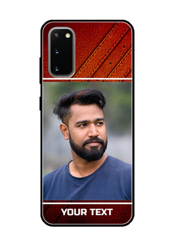 Galaxy S20 Personalized Glass Phone Case  - Leather Phone Case Design