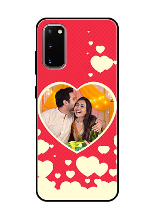 Galaxy S20 Custom Glass Mobile Case  - Love Symbols Phone Cover Design