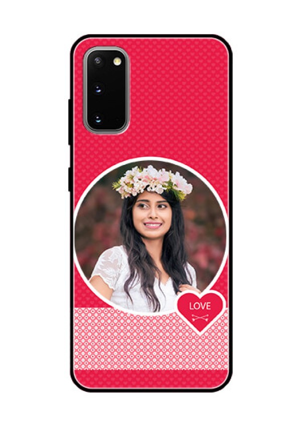 Galaxy S20 Personalised Glass Phone Case  - Pink Pattern Design