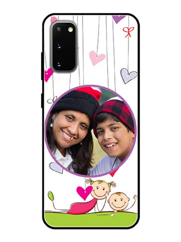 Custom Galaxy S20 Photo Printing on Glass Case  - Cute Kids Phone Case Design