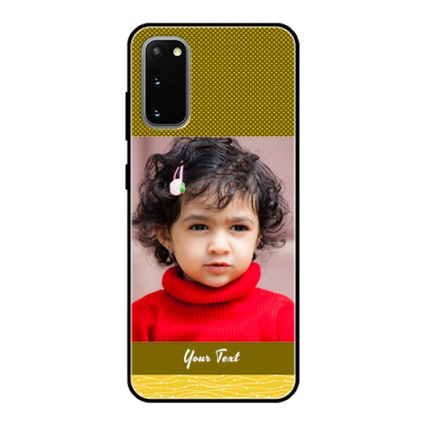 Galaxy S20 Custom Glass Phone Case  - Simple Green Color Design