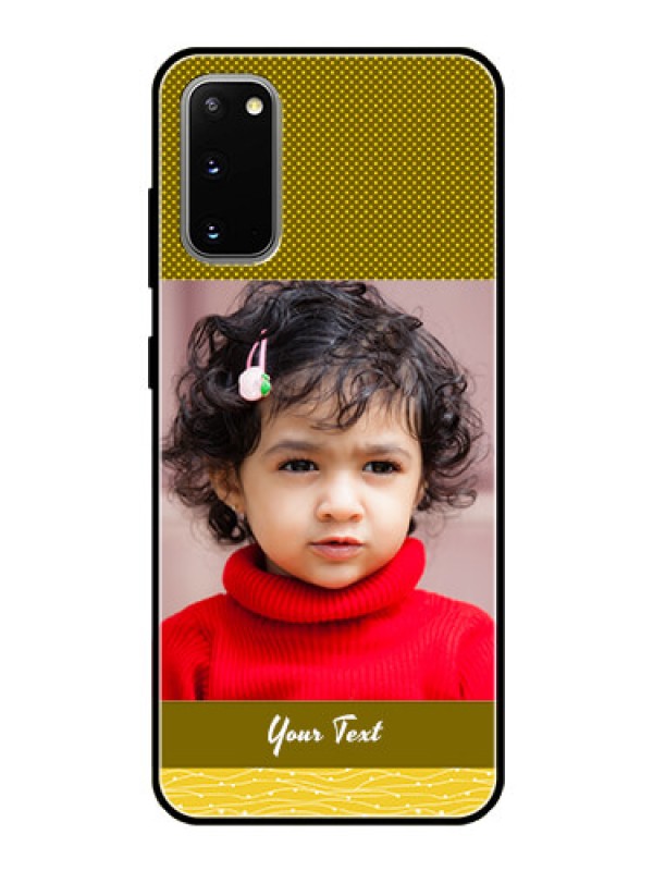 Custom Galaxy S20 Custom Glass Phone Case  - Simple Green Color Design