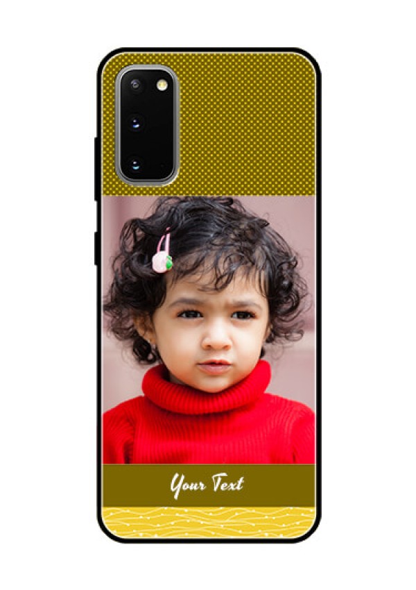 Galaxy S20 Custom Glass Phone Case  - Simple Green Color Design