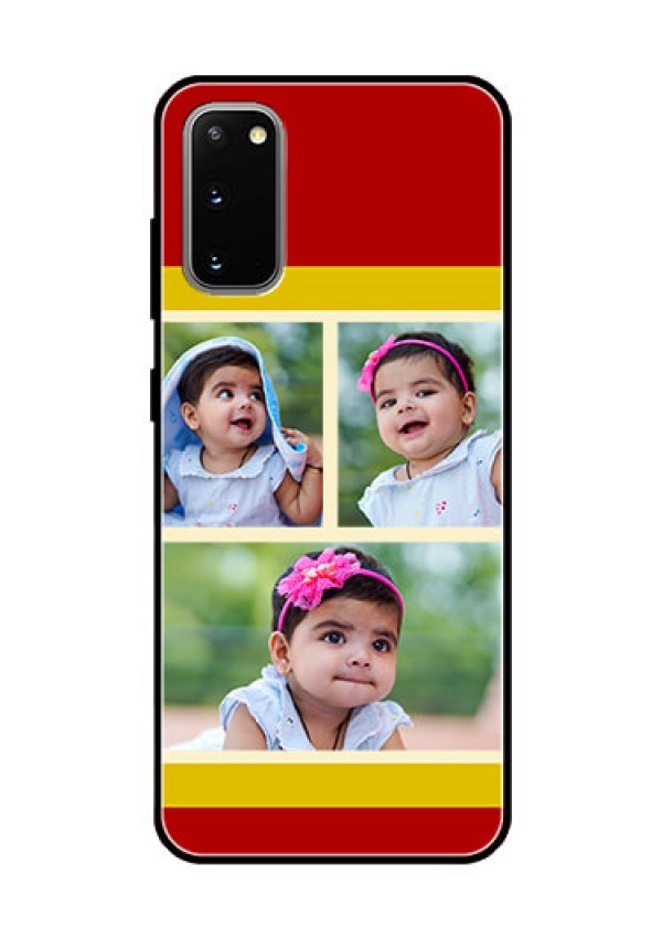 Galaxy S20 Custom Glass Mobile Case  - Multiple Pic Upload Design