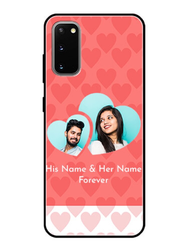 Custom Galaxy S20 Personalized Glass Phone Case  - Couple Pic Upload Design