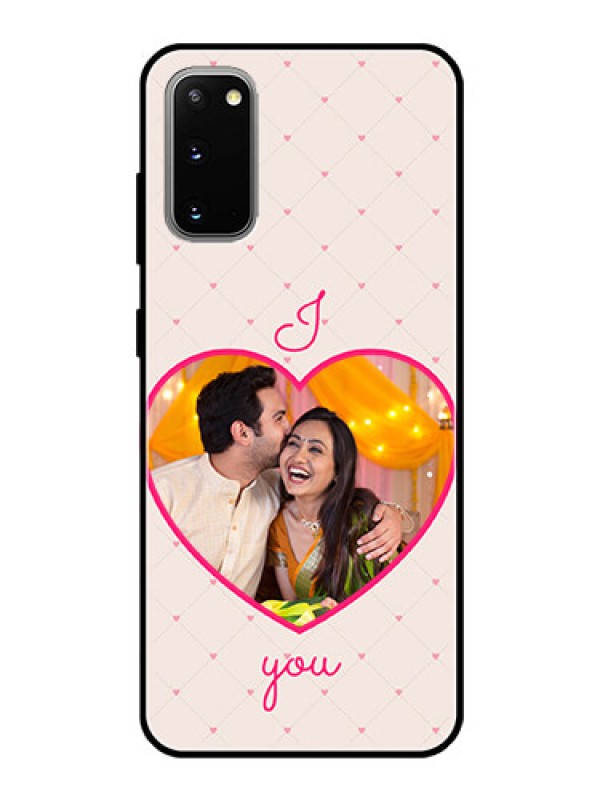 Custom Galaxy S20 Custom Glass Mobile Case  - Heart Shape Design