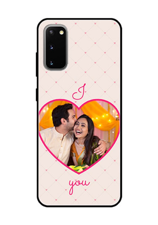 Galaxy S20 Custom Glass Mobile Case  - Heart Shape Design