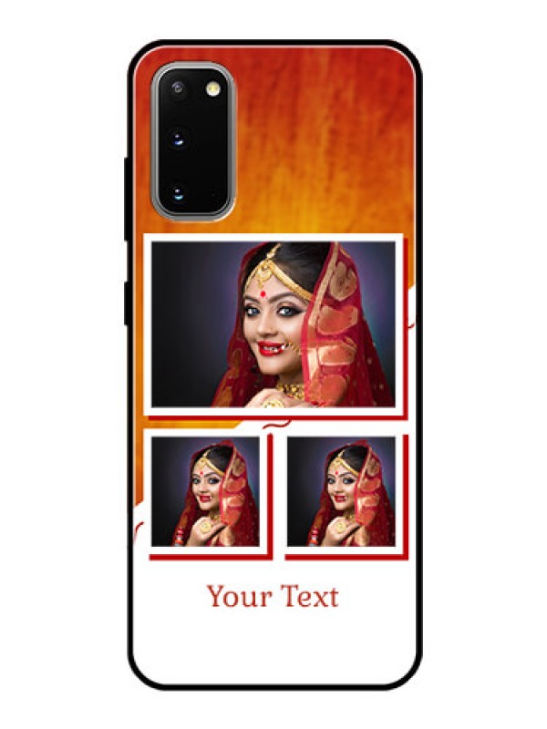 Custom Galaxy S20 Custom Glass Phone Case  - Wedding Memories Design  