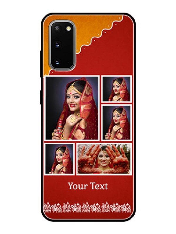 Custom Galaxy S20 Personalized Glass Phone Case  - Wedding Pic Upload Design