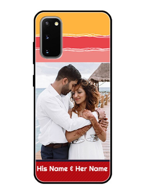 Custom Galaxy S20 Custom Glass Mobile Case  - Colorful Case Design