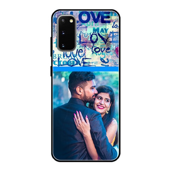 Galaxy S20 Custom Glass Mobile Case  - Colorful Love Design