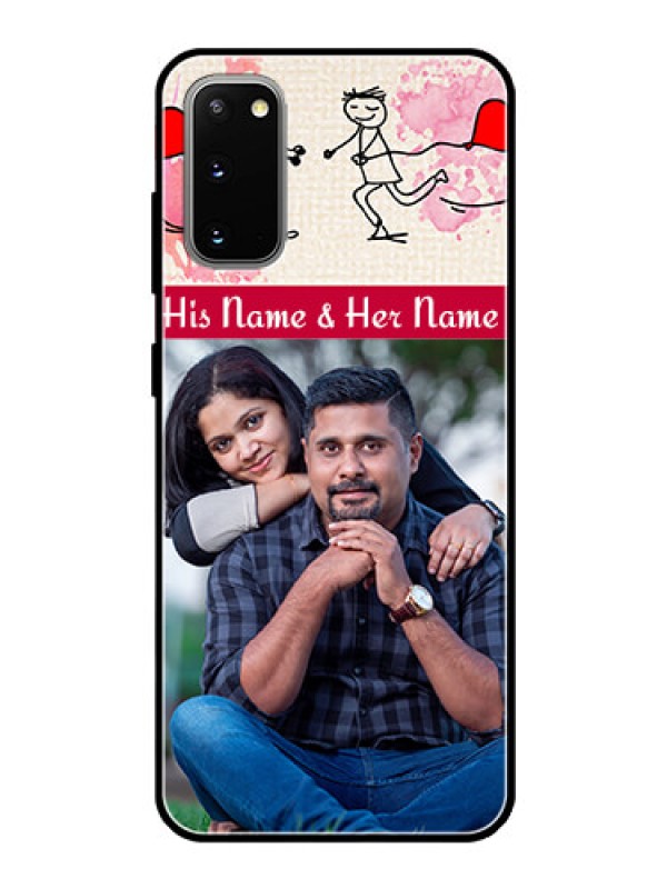 Custom Galaxy S20 Photo Printing on Glass Case  - You and Me Case Design