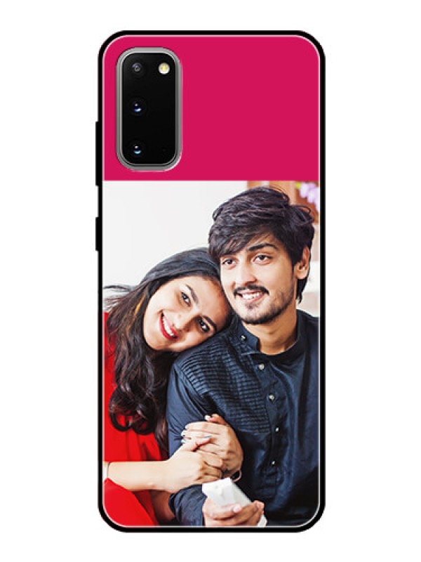 Custom Galaxy S20 Custom Glass Mobile Case  - Anniversary Cover Design