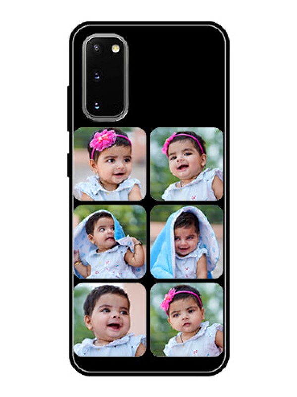 Custom Galaxy S20 Photo Printing on Glass Case  - Multiple Pictures Design