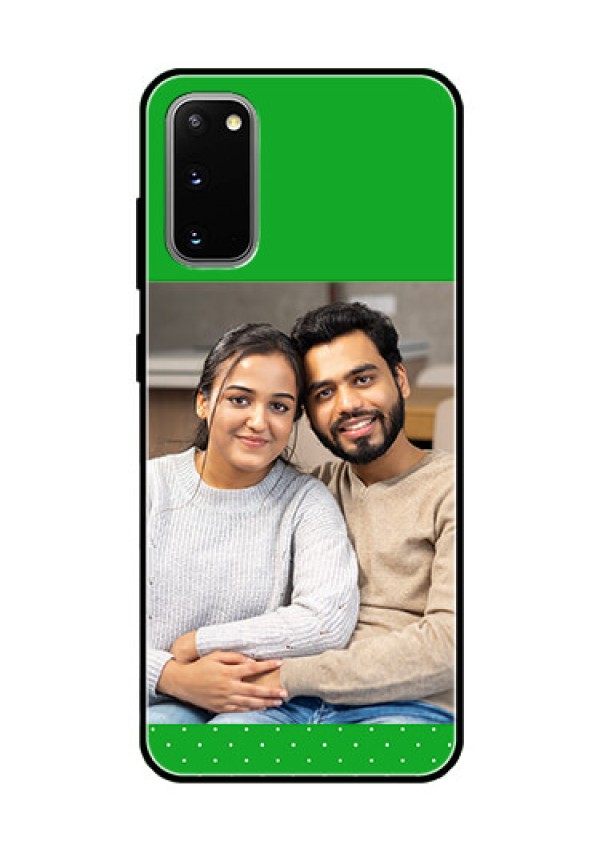 Galaxy S20 Personalized Glass Phone Case  - Green Pattern Design