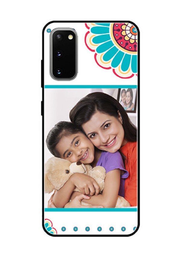 Galaxy S20 Custom Glass Phone Case  - Flower Design