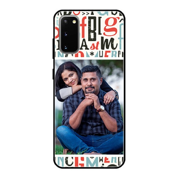 Galaxy S20 Personalized Glass Phone Case  - Alphabet Design