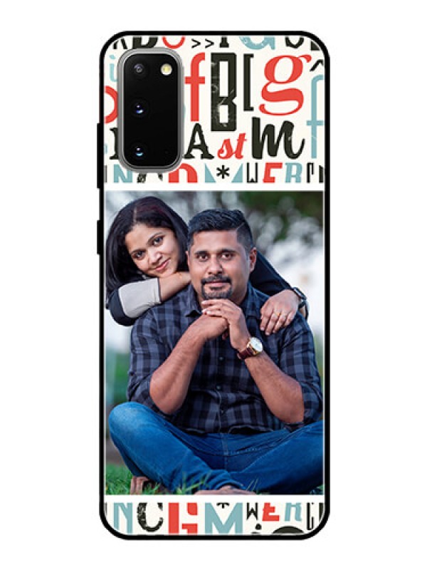 Custom Galaxy S20 Personalized Glass Phone Case  - Alphabet Design