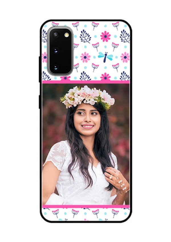 Galaxy S20 Photo Printing on Glass Case  - Colorful Flower Design