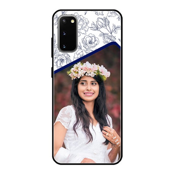 Galaxy S20 Personalized Glass Phone Case  - Premium Floral Design