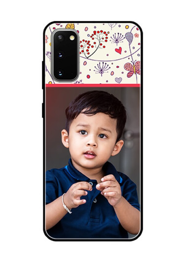 Galaxy S20 Custom Glass Mobile Case  - Premium Floral Design