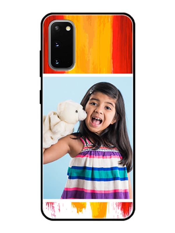 Custom Galaxy S20 Personalized Glass Phone Case  - Multi Color Design