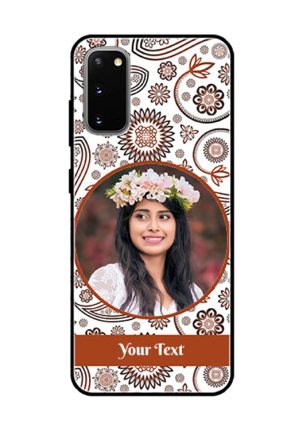 Galaxy S20 Custom Glass Mobile Case  - Abstract Floral Design 